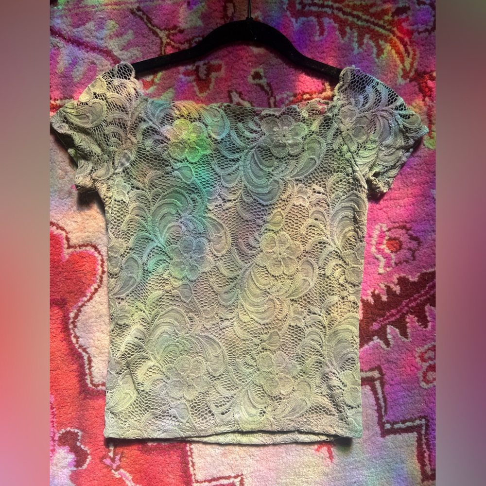 Ambiance Green Lace Top